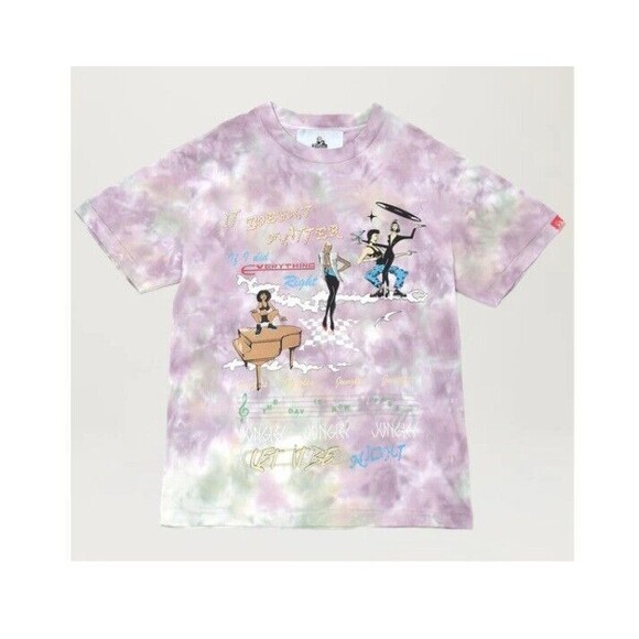 Jungles Men's Size XL Tie Dye It Doesn’t Matter Purple and White Tee - Picture 1 of 7